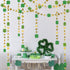 Cheerland Green Shamrock Garland - St Patricks Day Decorations, 52Ft Hanging Streamers