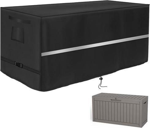 NEWFOM Deck Box Cover Heavy Duty Waterproof Deck Box with Handle, Outdoor Large