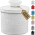PriorityChef French Butter Crock with Lid, Keep Butter Spreadable & Fresh, Butter