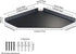 YUjieSTC 8 Inch Black Floating Corner Shelf Wall Mounted, Triangle Storage Shelf for Kitchen, Speakers, Wine, Decor