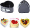 TXIN Love Heart Shape Springform Pan, Mini 4 Inches Non-Stick Carbon Steel Cake Pan, Set of 2