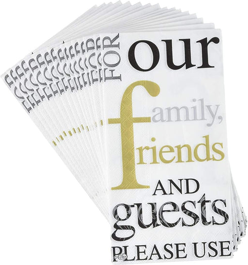 IHR Ideal Home Range Ideal Home Range 32 Count 3-Ply Paper Guest Towel Napkins, Please Use