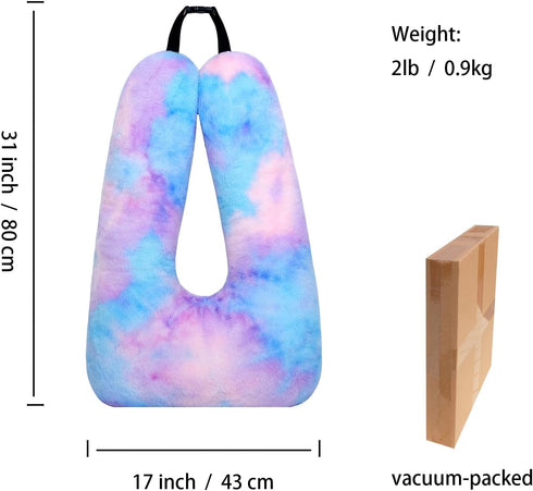 Atablyn Children Travel Pillow Car Pillow Removable U-Shaped Pillow for Adults to Support Head and Body in The Back