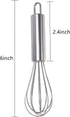 Stainless Steel Small Whisk, Handy 6-Inch Tool for Cheese, Coffee, and Eggs