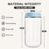 24oz 8 SHOWIN Overnight Oats Containers with Lids, Glass Jars with Lids pcs, Light Blue, Wide Mouth Mason jars
