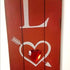 BinaryABC Valentine's Day Wooden Sign Plaque for Door Wall Hanging Decorations (Red)