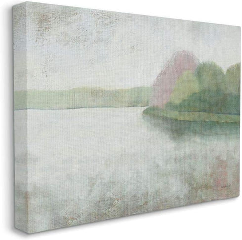 Stupell Industries Tranquil Lake and Island Landscape Soft Color Painting Wall Art, 24x30, Canvas by Kathrine Lovell