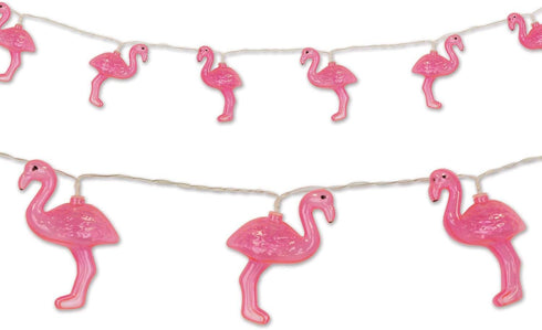 Beistle Pink Flamingo String Lights, 6'