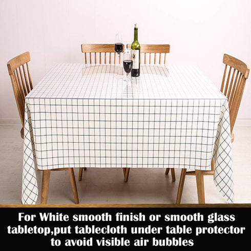 Leoewo 14x40 Inch Clear Desk Cover Protector Waterproof Transparent Plastic Table Pad Mat Plastic Table Top Cloth