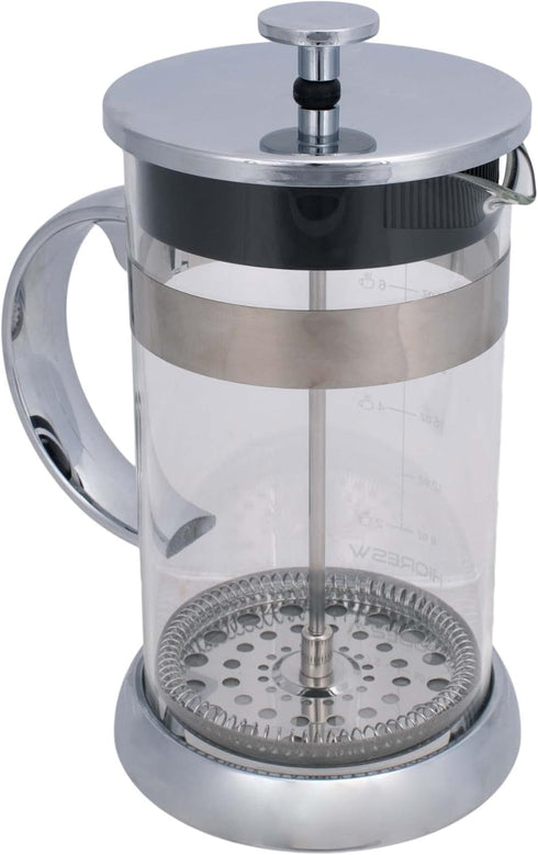 Elanze Designs Stainless Steel 1 Liter Glass French Press Coffee Maker