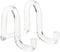 Plymor Clear Acrylic Ribbon-Style Display Easel, 1.875" H x 1.75" W x 2.625" D (6 Pack)