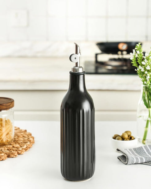 19 oz FE FUN ELEMENTS Olive Oil Dispenser Bottle, Oil Dispenser for Kitchen and Vinegar Dispenser Bottle, Suitable