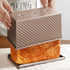 Pullman Loaf Pan with Lid, Non-Stick 1 Pound Dough Capacity Rectangular Bread Pan, 9x4inch with Dough Scraper Cutter