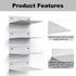 Set 4 Pack ELSKER&HOME Small Floating Shelf of White, Metal Floating Book Shelves for Wall Mounted,Invisible