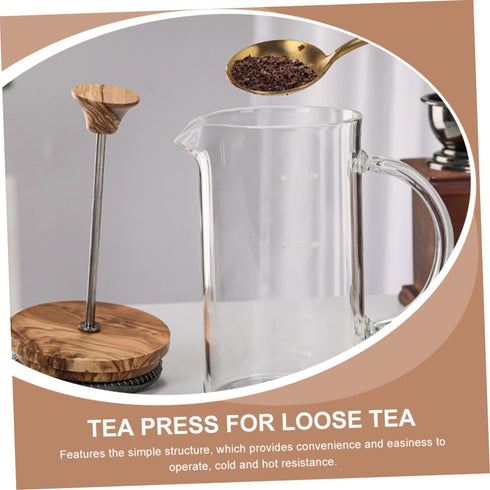 Ciieeo Expresso Coffee Cup Coffee Glass Press Kettle Cold Brew Coffee Pot Manual Coffee Pot Resistant Teapot Tea Maker Borosilicate Coffee Pot Concentrate Travel Wood Jug by Ciieeo