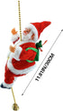 SZTLKHH 2PCS Electric Santa Climbing Rope Decoration - Funny Musical Christmas Tree Ornament, Hanging Doll Toy