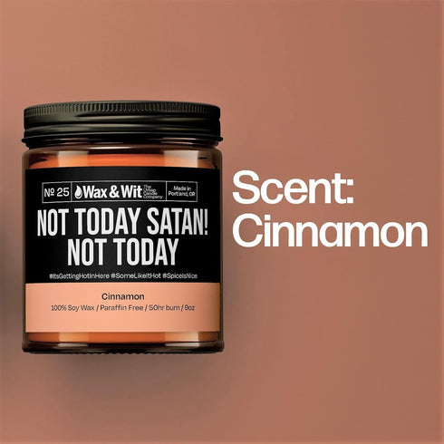 Wax & Wit Funny Soy Candle Gift for Women, Humorous Aromatherapy Soy Wax Candle, Cinnamon - 9oz
