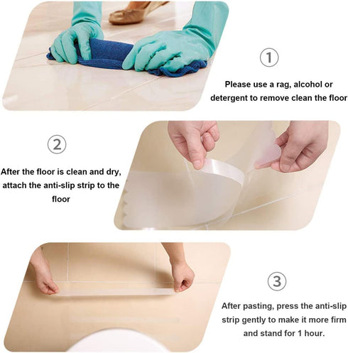 Kyerivs Strips,48pcs Anti-Slip Safety Shower Treads Stickers, Bathtub Non Slip Stickers, Anti Skid Tape