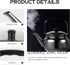 Lurrose 1.5QT Whistling Tea Kettle, Stainless Steel Teakettle with Cool Grip Handle for Stovetop