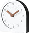 Wooden Silent Non-Ticking Battery Operated Decorative Mini Analog Clock, White for Home Office Living Room