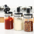 TENTA KITCHEN 3 High Borosilicate Glass Spice Jars, 8.45 oz, Airtight Cap, Premium Commercial Grade, Spoon and Lid