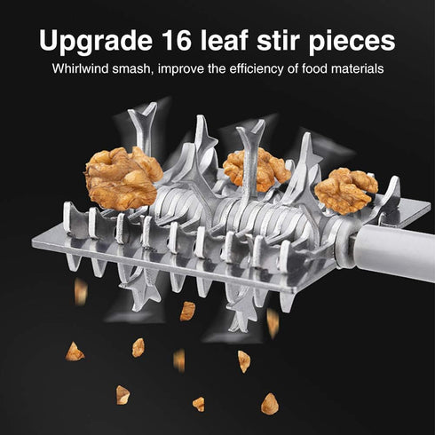Portable Manual Hand Nut Chopper for All Nuts Walnut Pecans, Hand Crank Nut Grinder in Grey