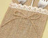 Alnicov Natural Burlap Lace Utensil Cutlery Holders Pouch, Jute Napkin Holders for Vintage Wedding Party Tableware