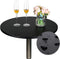 JISEN Cocktail Waterproof Round Table Topper Cap Polyester Fitted Stretchable Tablecloth Cover