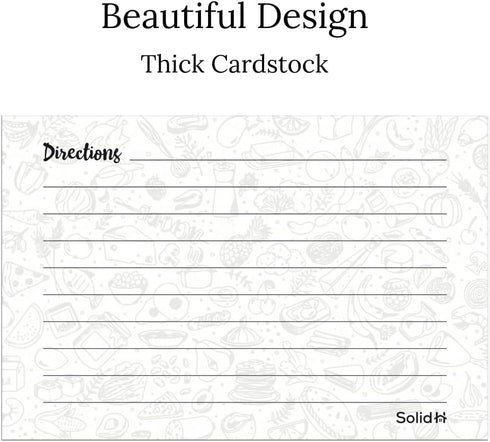 Recipe Cards 4x6: Set of 100 with 8 Category Dividers for Your Culinary Creations