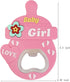 24 pcs Pink Bottle Opener Baby Shower Favor for Guest, PVC Metal Bottle Opener for Beer