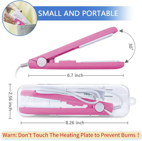 Mini Bag Sealer Machine, Handheld Heat Sealer Clip for Food Storage, Sealing Machine for Various Bags - Pink
