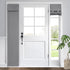HOMEIDEAS Side Door Curtains for Small Windows, 2 Panel Privacy Covering for Glass Door, Grey