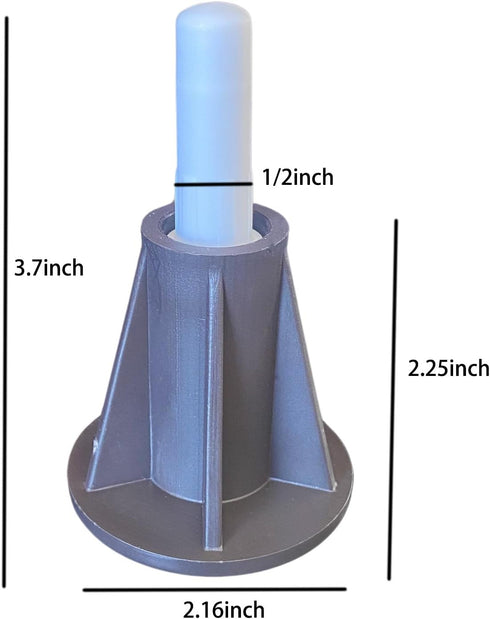 Home's Place Steel Stem Bed Frame Feet to Replace Wheels, Set of 6 Replacement Feet for Sturdy Bed and Floor Protection