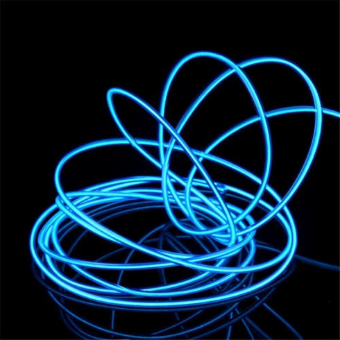 JIGUOOR EL Wire Battery Pack, 9.8ft / 3m Bright Neon Light Strip for DIY, Festival, Party Decoration