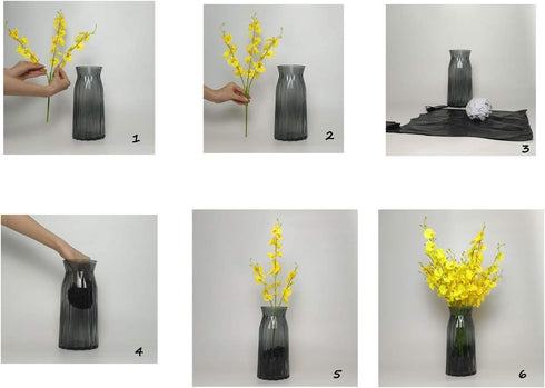 Artificial Flowers Orchids, Silk Fake Flowers in Bulk, 10 Pcs for Wedding Party Home Decoration