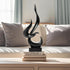 Paytonture Black Fire Flame Sculpture, Modern Abstract Resin Statue, Art Statue Home Decor for Living Room TV Stand