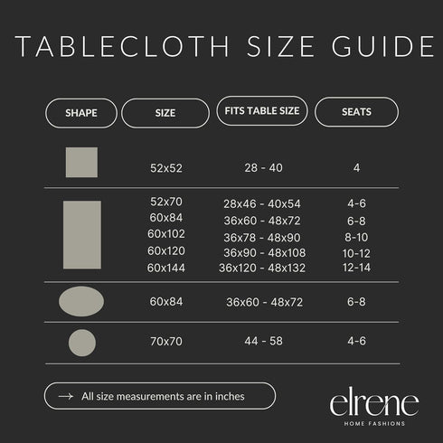 Elrene Home Fashions Holiday Tree Trimmings Fabric Tablecloth - Wrinkle Resistant, Christmas, 60"X84", Oblong