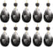 PATIKIL Teardrop Crystal Chandelier Pendants Beads, 10 Pack 60mm Length 38mm Chandelier