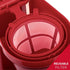 Holstein Housewares 5 Cup Drip Coffee Maker, User Friendly with Permanent Filter, Borosilicate Glass Carafe, Red