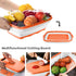 HI NINGER Camping Cutting Board, Collapsible Chopping Board with Colander, 9-In-1 Multi Kitchen Vegetable Washing