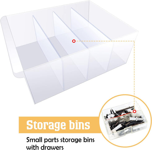Yookeer 16 Pack Dividers for Plastic Storage Bins, 4.25 x 2 In, Compatible with Craftsman CMST40739 Drawer