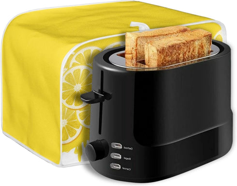 Toaster Cover 4 Slice, Yellow Lemon Washable Protector, Dustproof Kitchen Appliance Accessories, Women Gift
