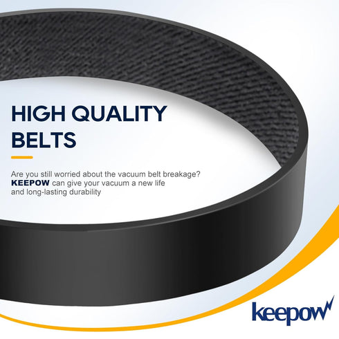 KEEPOW Vacuum Belt for Hoover Dual Power Max Carpet Cleaner FH51000, FH51001, FH51002, 3 Pack