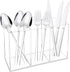 Rainmae Acrylic Cutlery Storage Organizer, Plastic Utensil Holder for Kitchen Countertop Organization, Holds Silverware