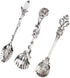 Fdit Vintage Style Coffee Spoons Set, 3 Pcs Royal Style Metal Carved Teaspoons for Kitchen and Tea Parties
