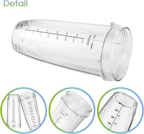 Replacement Part for Nutri Ninja Blender - 2-Pack 32oz Replacement Cups for Auto-iQ Series Blenders