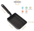 MyLifeUNIT Japanese Tamagoyaki Pan, Nonstick Square Omelette Pan 7 x 5 inches, Black with Silicone Spatula
