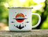 UFO Alien Extraterrestrial Enamel Campfire Mug, Outdoor Camping Coffee Cup, 12oz Gift for Camp Lovers
