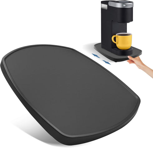 Appliances Slider Tray for Coffee Maker & Pot, Kitchen Small Appliances Sliding Mat Organizer for Keurig, Ninja