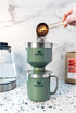 Set 12 oz STANLEY Perfect Brew Pour Over | Camp Mug with Lid Included | Drip Coffee Maker with Reusable Filter |